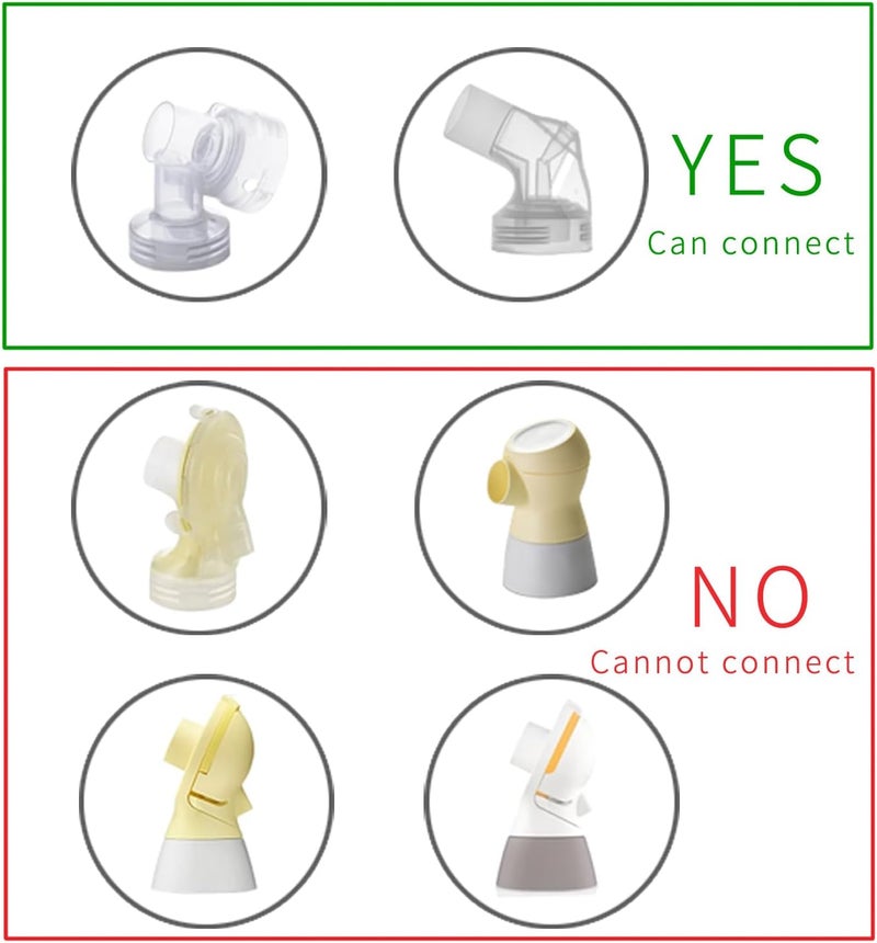 MOOMentaneous Flange Adapter Compatible with Spectra S1 S2, Connects Between Medela Breastshield and Spectra Backflow Protector, Compatible with Most Medela Breastshield and Bottles - Image 3